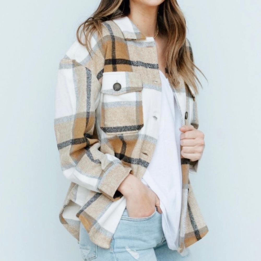 Oversized Plaid Jacket